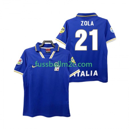 Fußballtrikots Italien ZOLA 21 Retro Heim Trikotsatz 1996 Fußballtrikots Italien ZOLA 21 Retro Heim Trikotsatz 1996
